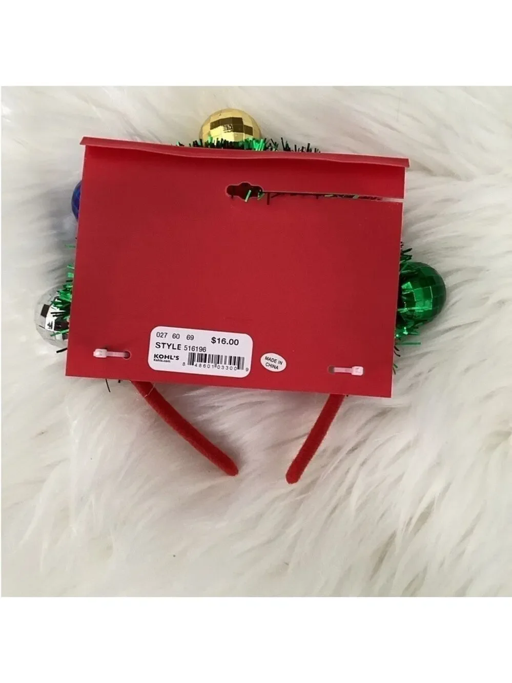 Celebrate Together from Kohls Christmas Ornament headband new
